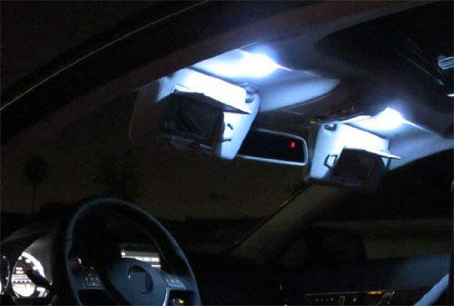 Bombillas LED iJDMTOY C5W 6411 para espejo de sol miniatura 3