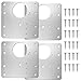 LUNEKUCK 4 PCS Plaque de Reparation Charniere kit de Plaque Charniere Porte Placard avec 24 Vis Réparation Charniere Porte Placard pour Bois Étagères Armoires Meubles