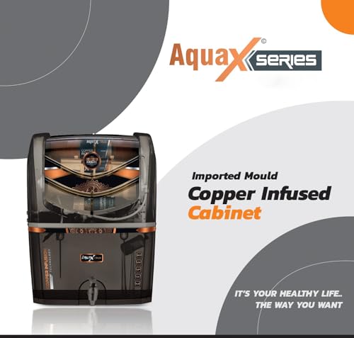 Image of Aqua x Crux 7-Stage RO UV UF Water Purifier with Copper Mineral Technology & TDS Controller | Advanced Home Water Filter for Safe Drinking Water, Impurity Removal & Better Taste(Black TPT)