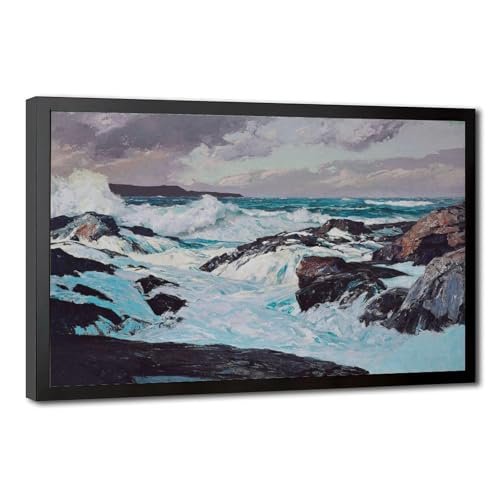 Poster Souwester Surf Frederick Judd Waugh cadre à suspendre pour habiller un petit mur