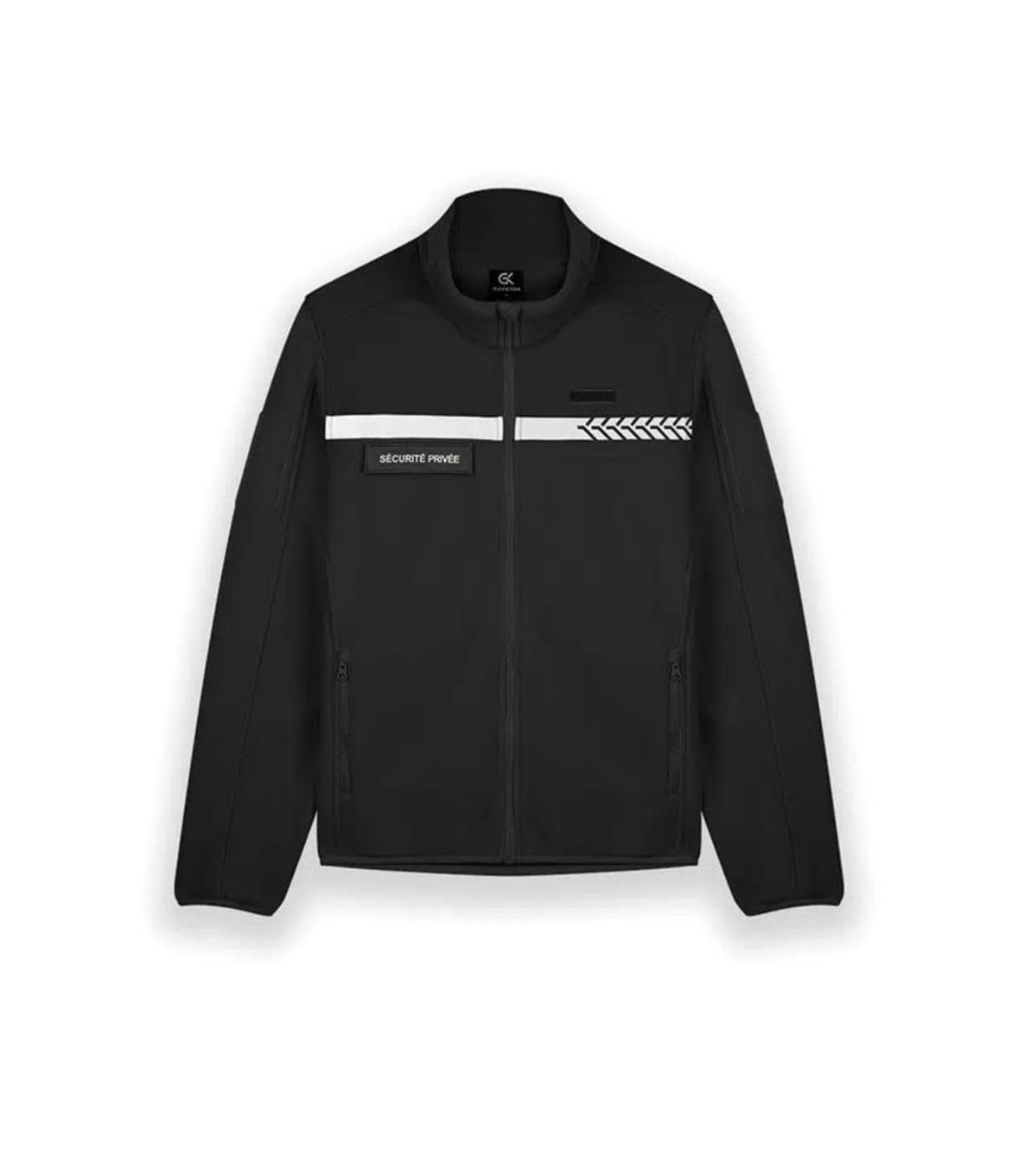 Veste Polaire Sécurité Privée avec Bande HV Noir - Safetek by GK