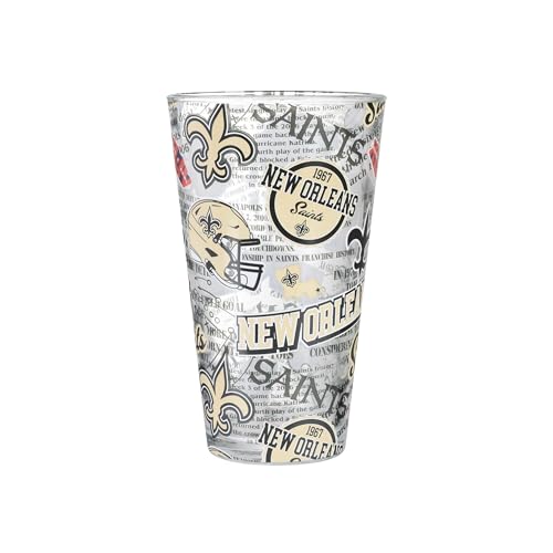 FOCO New Orleans Saints NFL Historic Print Pint Glass