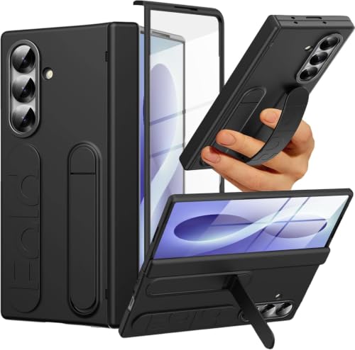 Image of Hybird Shockproof Back Cover Case for Samsung Galaxy Z Fold 8 Ultra Case with Wrist Strap, Screen Protector, Stand & Hinge Z Fold 8 Ultra 5G Cover