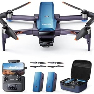 V11 Drones with Camera for Adults 4K, 70Min Long Flight Time, Gimbal & EIS 4K/30FPS Professional Drone, 3KM Long Range, GPS Auto Return, Easy App-Controlled, Integrated FAA Remote ID