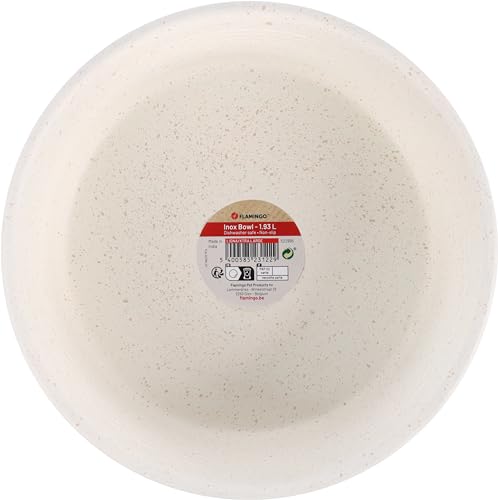 Flamingo FEEDING AND DRINKING BOWL LIGNA ROUND WHITE XL 1930ML - Image 4