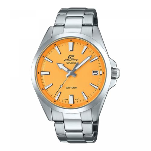 Casio Edifice (42 mm) Cadran Jaune/Bracelet en Acier Inoxydable EFV-100D-9AVUEF