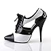 Pleaser Women's Seduce-458,Black/White Patent,7 M