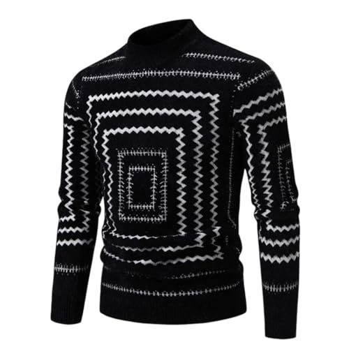 Men's Casual Knit Sweater Pullover Long Sleeve Comfortable Warm Soft Solid top