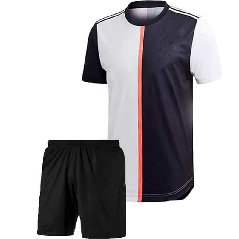 Image of Ronaldo 7 Football Jersey with Black Shorts for (Kid's, Boy's& Men)