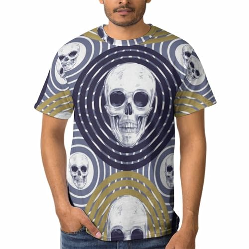 Tshirt homme col rond motif crâne pour éviter l'inconfort des tissus lourds