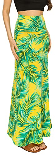 Image of URBAN K Womens Basic Foldable High Waist Regular and Plus Size Maxi Skirts