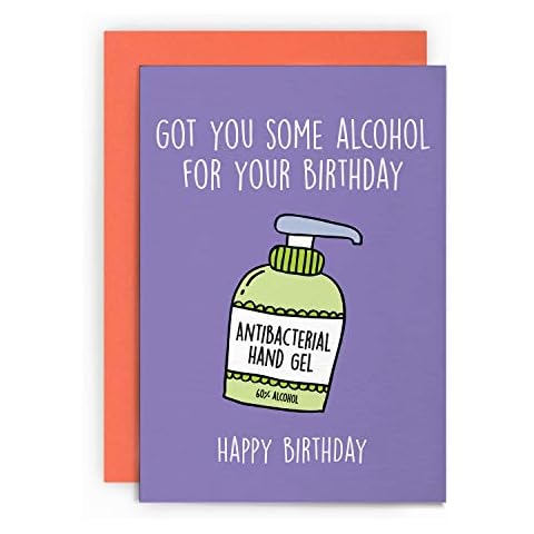 Birthday Card Funny Husband Wife Boyfriend Girlfriend Dad Mum Friend Greeting Happy For Him Her Joke LOL ALCOHOL FOR YOUR BIRTHDAY Cover