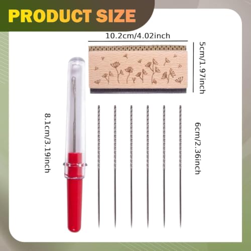 Set de costura de 8 piezas con cabeza moleteada y cepillo Daisy para reparación de enganches 3