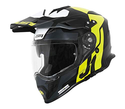Just1 J34 Pro Tour Casco motocross, nero opaco/fluo, XS (53/54)