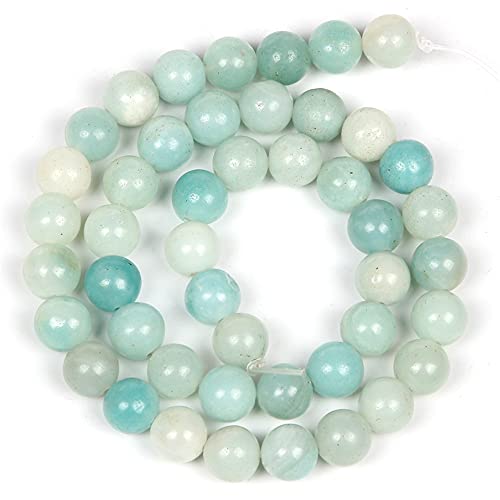 Perles rondes pierre naturelle bleu clair d'exception 12mm pour créations durables - 5