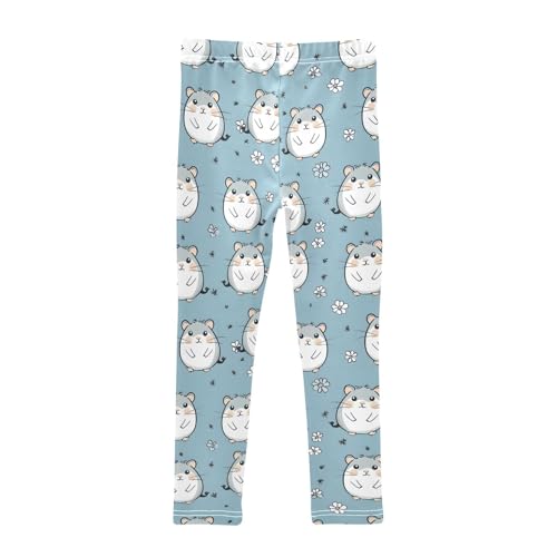 Hamster Print Girls Leggings Soft Stretch Workout Yoga Dance Pants for Kids Casual Tights2