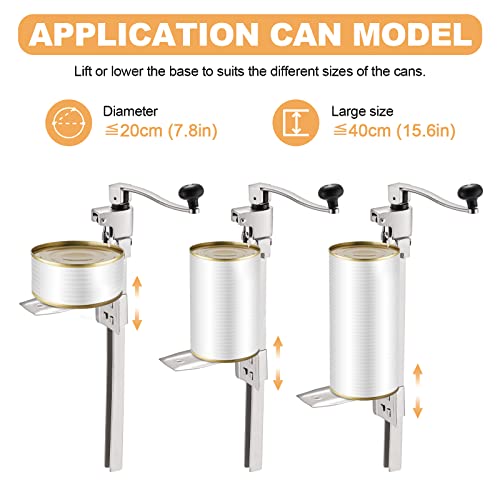 Commercial Industrial Can Opener Heavy Duty Manual Table Can Opener Industrial Manual Can Opener With Plated Steel Base For Restaurant Large Cans (Large) #TOP3
