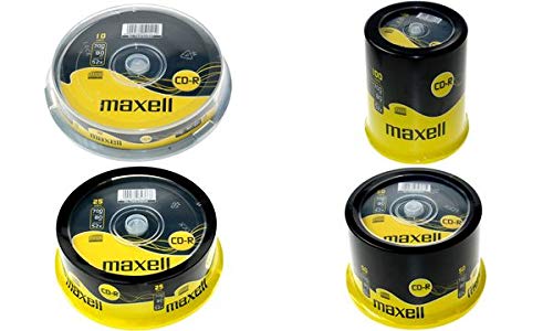 maxell CD-R 80 Minutes, 700 MB, 52X, 10 Spindle Pack of 10, Pack of 10