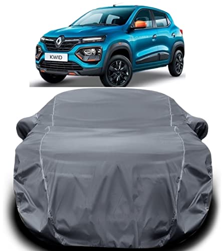 Image of Renault Kwid Car Cover Waterproof /Kwid Body Cover /Kwid with Triple Stitched Fully Elastic Ultra Surface Protection (Grey Lookfor Kwid)