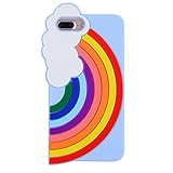 Joyleop Rainbow Case for iPhone 7Plus/8 Plus +,Cool Cute 3D Cartoon Colorful Cover,Lovely Kids Girls Soft Silicone Rubber Kawaii Character Fashion Unique Beautiful Cases Skin for iPhone 7Plus 8Plus