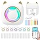 Mini-Taschendrucker, tragbarer Thermodrucker mit LED, 10 Rollen Druckpapier für Android- oder iOS-App, Bluetooth-Drucker ohne Tinte, Geschenk für Kinder, Freunde, verwendet zu Hause, im Büro
