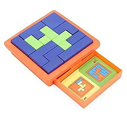 Image of Creative Pattern Puzzle 60 Puzzle Challenge Cards Creative Pattern Puzzles Educational Toy Learning & Childhood Development-Square