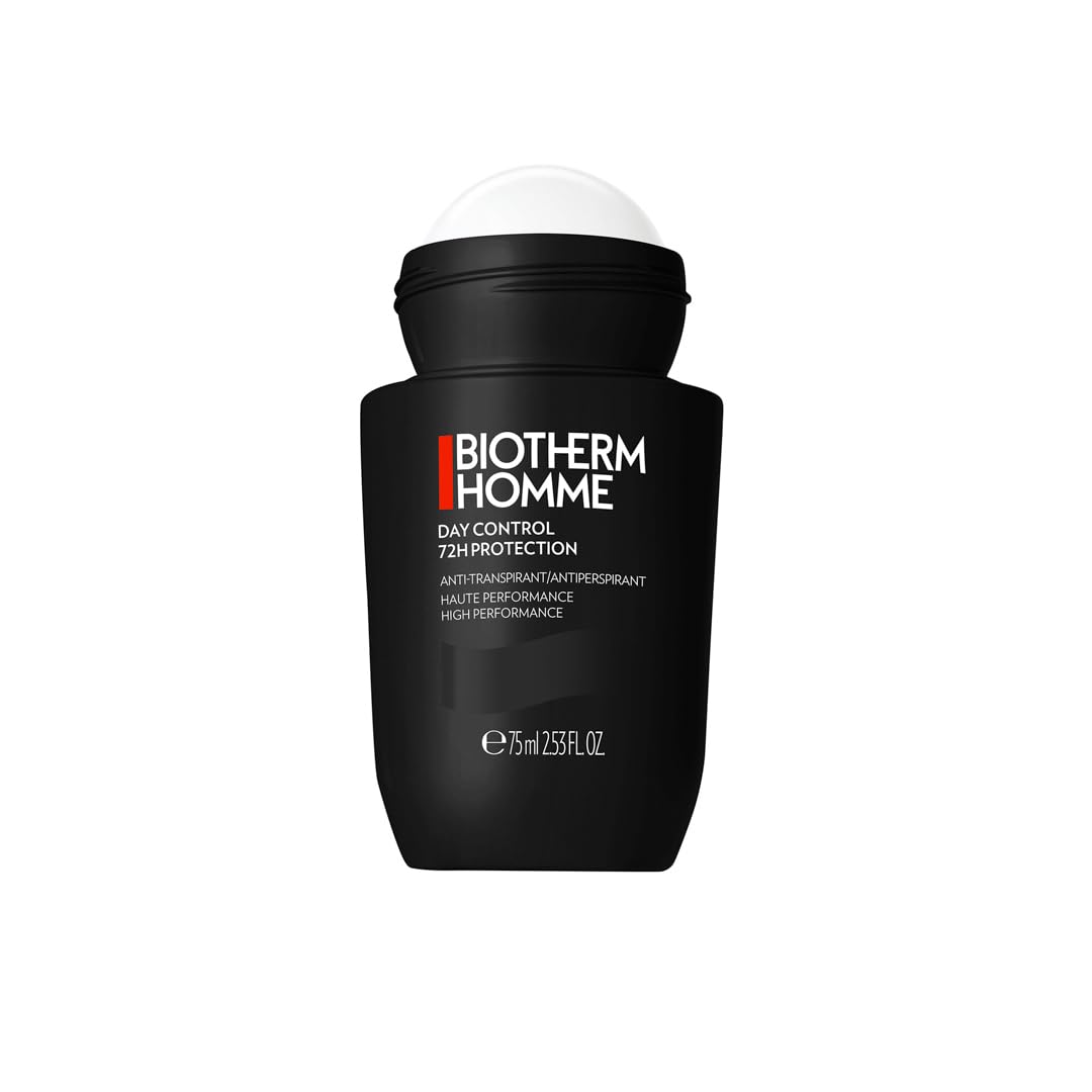 BIOTHERM HOMME Day Control Roll-on 72h, Deodorante Uomo Roll-On 72H, Per Tutti i Tipi di Pelle, Antitraspirante, Day Control, 75 ml