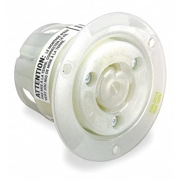 20A Flanged Twist-Lock Receptacle 2P 3W 125VAC