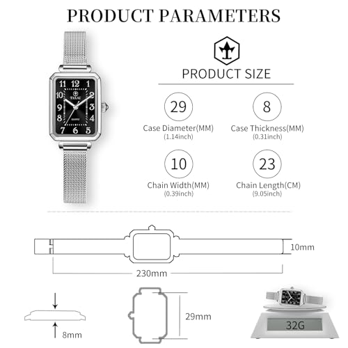 Womens Watch Fashion Dress Mesh Strap Waterproof Watches for Women Elegant Dainty Two Tone Womens Watch Analog Quartz Easy Read Ladies Watches with Day Date4