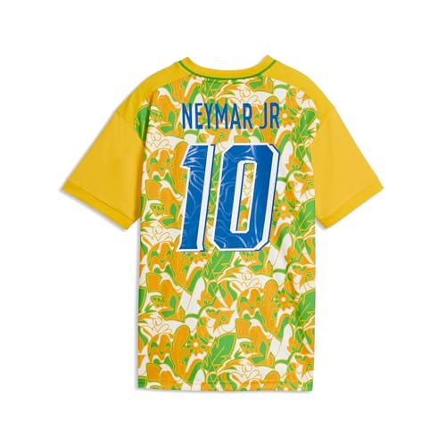 PUMA Unisex-Child Neymar Jr Passion Jersey, White-Pelé Yellow- Green- Team Royal SS26, - image 4