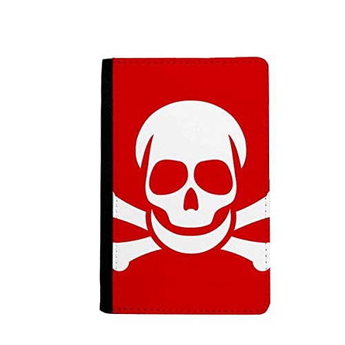 Étui portefeuille pour passeport rouge housse de protection voyage motif avertissement