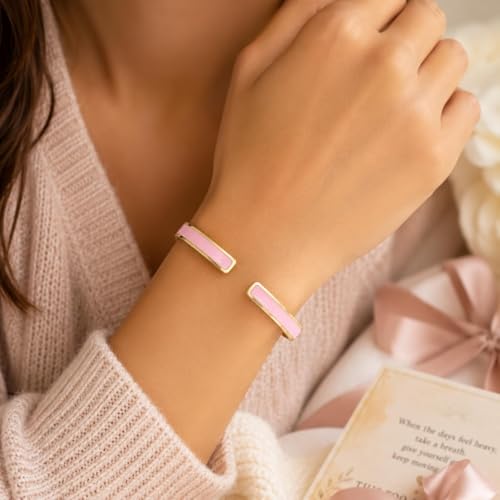 Roe Dolph This Too Shall Pass But F*cking Hell Bracelet Inspirational Bracelets for Women with Message Card Enamel Style Encouragement Cuff Jewelry Inspirational Gifts for Women Trendy by Roe Dolph - Used condition - Image 6