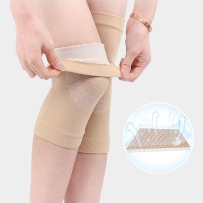 Exercise, protection Warm Knee Pads Thickened Basketball Knee Pads Women's Protective Gear Running Leg Guards for Fitness, cycling, running, playing football(Gray,Medium)