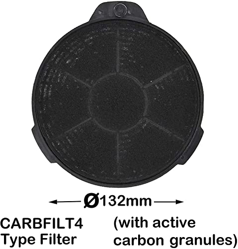 SPARES2GO Carbon Charcoal Vent Filters compatible with Cooke & Lewis CARBFILT4 Extractor Cooker Hood (Pack of 4)
