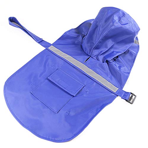 Jwpc Dog Raincoat Reflective Waterproof Lightweight Adjustable Dog Rain Jacket With Hood For Small Medium Large Dogs,Blue 2Xl #TOP1