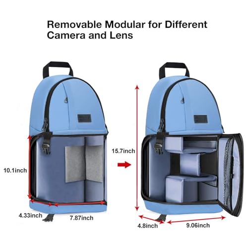 image for MOSISO Camera Sling Bag, DSLR/SLR/Mirrorless Camera Backpack Case Shoc