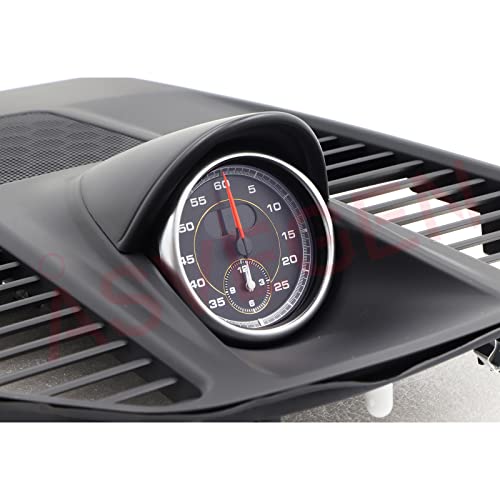 Asvegen Sport Chrono Stopwatch Mounted Dashboard For Porsche 911 2013-2019, Black Panel And Black Clock #TOP4