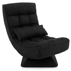 Relax4Life LZ54803 Bodensessel Schwarz