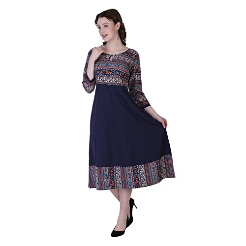 Image of OM SAI LATEST CREATION Women's Crepe Straight Printed Kurta