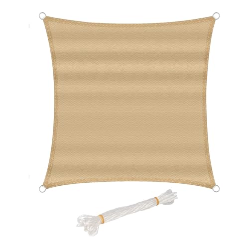 WOLTU Voile d'ombrage rectangulaire 4x6 m Respirante en HDPE, Toile d'ombrage Protection Solaire, Anti 85% UV Contre Le Vent, pour Jardin terrasse Camping Gris