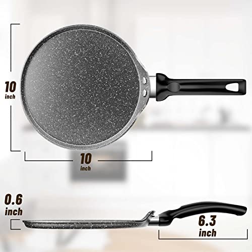 image for Innerwell Nonstick Crepe Pan, Comal Dosa Pan Tawa Griddle Pancake Pan,