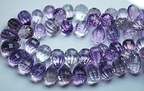 Gouttes améthyste rose calibrées 8x12mm pour éviter les paires dépareillées