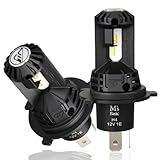 【Amazon.co.jp 限定】 M's Basic by IPF ヘッドライト フォグランプ LED 車用 H4 Hi/Lo切替 4000lm/3200lm 4000K 温白色 12V用 2本入 車検対応 ドライバーユニット一体型 冷却ファン内蔵 ハロゲンサイズ型 取付簡単 アシンメトリートップシェード 空冷技術LACH採用 キレイなカットライン AMZ-HFE142