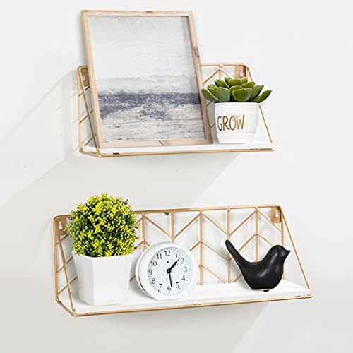 AHDECOR Wandmontiertes schwebendes Regal, rustikales Pfeil-Design, Holzregal für Schlafzimmer, Wohnzimmer, Bad, Küche, Büro etc. (Set von 2) Cover