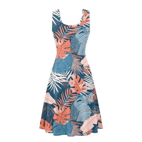 Image of Dreaweet Casual Sleeveless Dresses for Women Girls, Round Neck Tank Dresses with Pockets Summer Sundress Size XS-4XL
