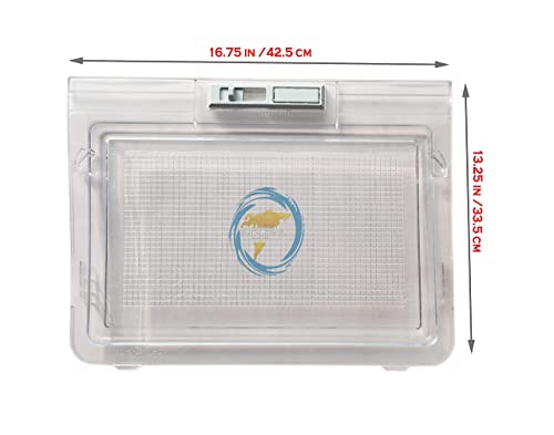 Image of SMIPLEBOL - The Best Is Here Fridge Vegetable Box Crisper Cover Compatible for LG Double Door Refrigerator Glass Lid (Part No:MCK541544), Clear