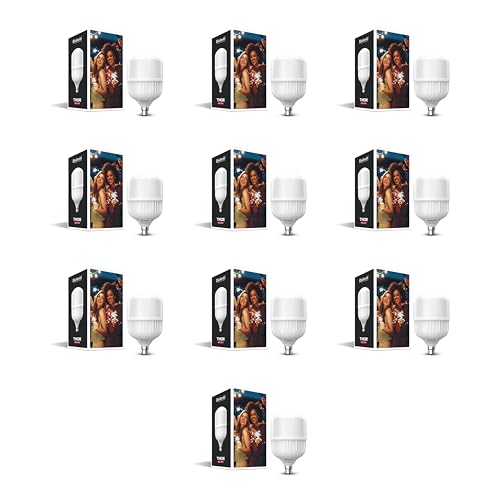Image of Goldmedal Thor 50W B22 Base LED Bulb - Cool Daylight (6500k) | Energy Efficient | 230 Degree Light Coverage | Surge Protection up to 4KV | Rated Life 15000 Hrs | for Home & Office |Pack of 10