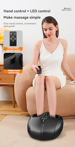 Masajeador Shiatsu para Pies para Fascitis Plantar y Neuropatía, Máquina de Masaje con Calor, Amasado, Rodado y Rasquido, Control Remoto, Regalo para Mamá y Papá miniatura 7