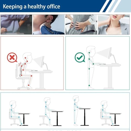 Image of Height Adjustable Standing Table with Electrical Lifting | Ergonomic Design | Digital Display - Preset Memory Control | (WHITE1200 x 600 Top, 705-1150 Height)