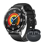 HUAWEI WATCH GT 5 46mm Smartwatch + FreeBuds 5i Nero,Design elegante, Nuova modalità corsa e ciclismo, Monitoraggio della salute, 14 giorni1 di durata della batteria, iOS e Android, Nero